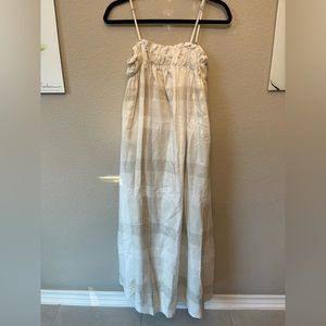 CharlieHoliday Dress, White/Light Grey Plaid, Size: 4